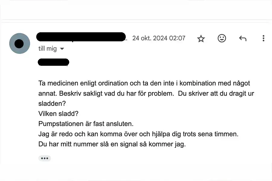 Trist mail från markanläggare
