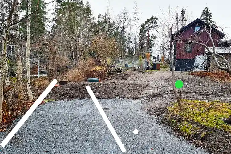 LTA pumstatsion placerad mitt på infart
